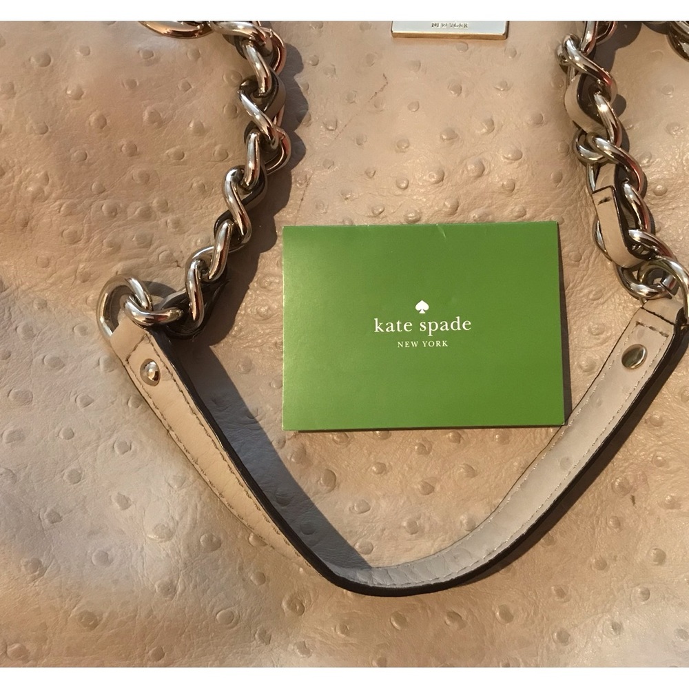 Kate Spade tan ostrich handbag